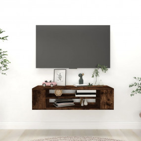 TV Cabinet Smoked Oak Engineered Wood Medium Hanging TV...