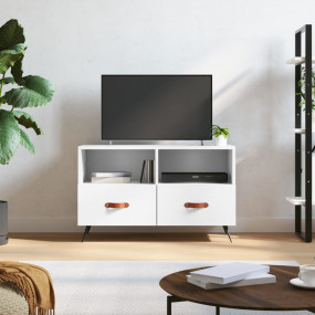 TV Cabinet White Engineered wood, iron 31.5in x 14.2in ...