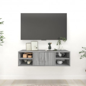 Wall Shelf Grey Sonoma Engineered Wood 40.2 in x 11.8 i...