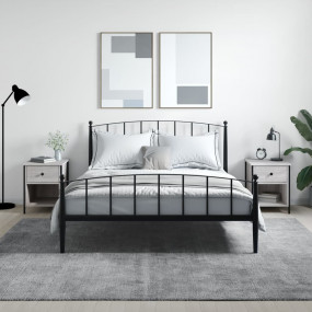 Bedside Cabinet Set of 2 Grey Sonoma Engineered wood, i...