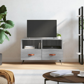 TV Cabinet Grey Sonoma Engineered Wood, Iron Standard T...