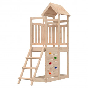 Outdoor Play-set Natural wood Solid pine wood Large Dur...