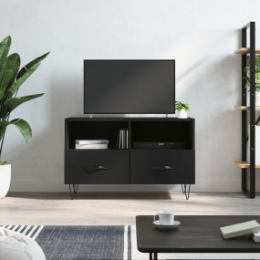 TV Cabinet Black Engineered wood, iron 31.5 in x 14.2 i...