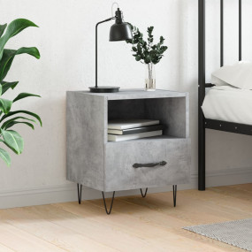 Bedside Cabinet Concrete grey Engineered wood, Iron