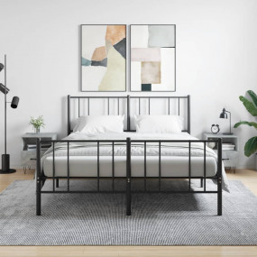 Bedside Cabinet Set of 2 Concrete grey Engineered wood,...