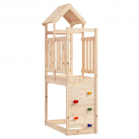 Play Tower With Rockwall Natural wood Solid pine wood