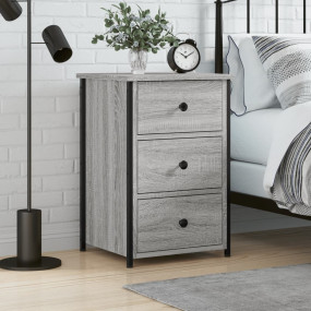 Bedside Cabinet Grey Sonoma Engineered wood 15.7x14.2x2...