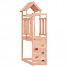 Play Tower With Rockwall Natural wood Solid Douglas Woo...