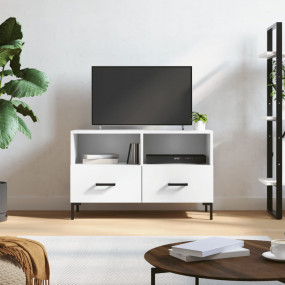 TV Cabinet White Engineered wood, iron Medium TV Cabine...