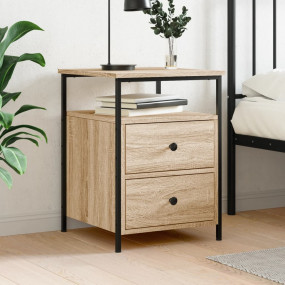Bedside Cabinet Sonoma oak Engineered wood Medium Adjus...