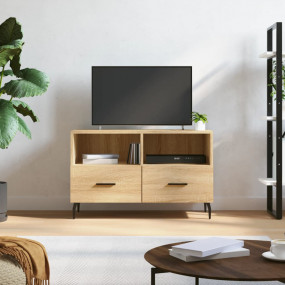 TV Cabinet Sonoma Oak Engineered Wood Compact TV Cabine...
