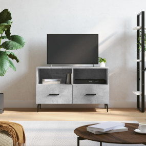 TV Cabinet Concrete grey Engineered wood, iron Medium T...