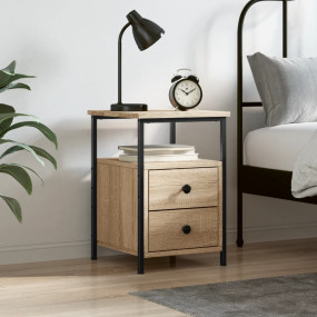 Bedside Cabinet Sonoma oak Engineered wood Medium Adjus...