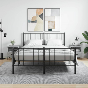 Bedside Cabinet Set of 2 Concrete Grey