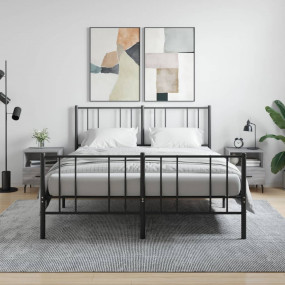 Bedside Cabinet Set of 2 Grey Sonoma