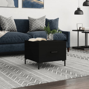 Coffee Table Black Engineered wood Medium Square