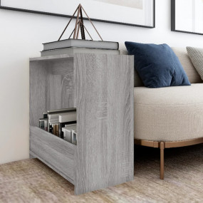 Side Table Grey sonoma Engineered wood 19.7 in Side Tab...