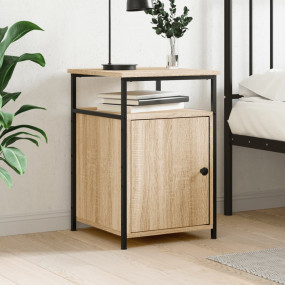 Bedside Cabinet Sonoma Oak Engineered Wood Medium Adjus...