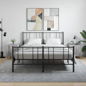 Bedside Cabinet Set of 2 Grey Sonoma
