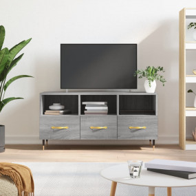 TV Cabinet Grey Sonoma Engineered wood, iron Medium TV ...