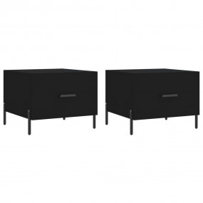 Coffee Table Set of 2 Black Engineered wood, Iron Mediu...