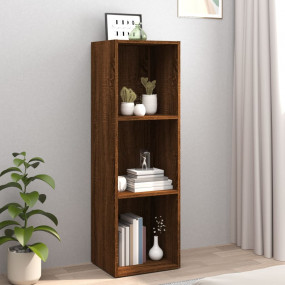 Book Cabinet Brown oak Engineered wood Tall Book Cabine...