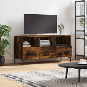 TV Cabinet Smoked Oak Engineered wood, metal 40.2 x 14....