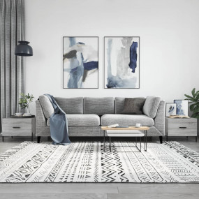 Coffee Table Set of 2 Grey Sonoma Engineered wood, iron