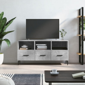TV Cabinet Concrete grey Engineered wood, iron