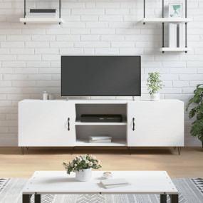 TV Cabinet White Engineered wood Medium TV Cabinet Rect...