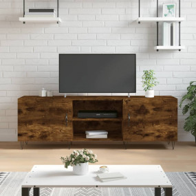 TV Cabinet Smoked oak Engineered wood and iron Large TV...