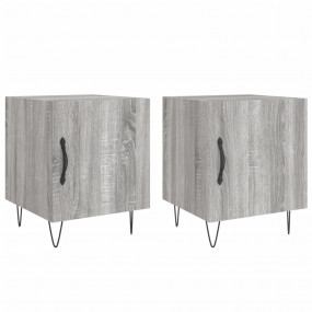 Bedside Cabinet Set of 2 Grey Sonoma Engineered wood, m...