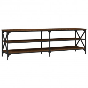TV Cabinet Brown Oak Engineered Wood Large Adjustable F...
