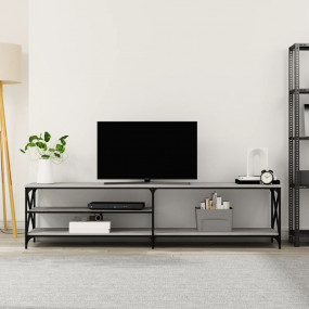 TV Cabinet Grey sonoma Engineered wood and metal XXL TV...