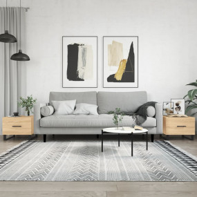 Coffee Table Set of 2 Sonoma Oak Engineered Wood