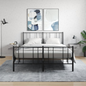 Wall-mounted Nightstand Set of 2 Gray Sonoma Engineered...