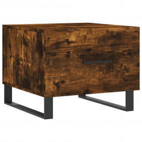 Coffee Table Smoked Oak Engineered Wood 19.7x19.7x15.7 ...