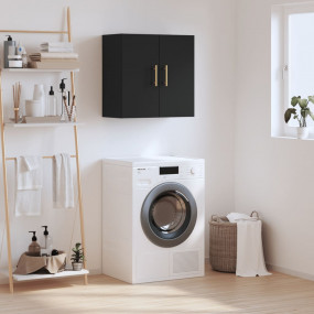 Wall Cabinet Black Engineered wood 23.6x12.2x23.6 in Wa...