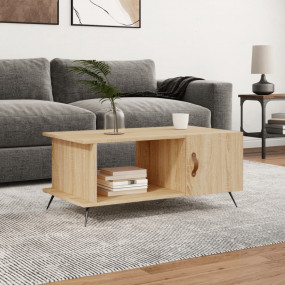 Coffee Table Sonoma Oak Engineered Wood 35.4 in x 19.7 ...