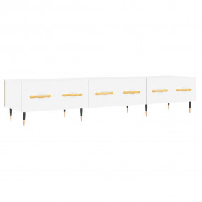 TV Cabinet White Engineered wood, Iron 59.1x14.2x11.8 i...