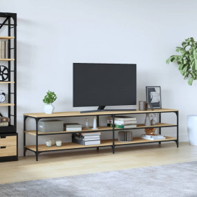 TV Cabinet Sonoma Oak Engineered Wood, Metal XXL TV Cab...