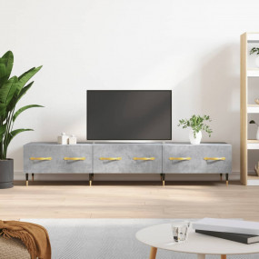 TV Cabinet Concrete Grey Engineered wood, iron Large TV...