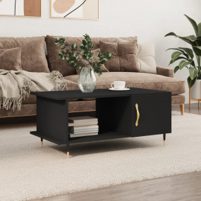 Coffee Table Black Engineered wood, Iron 35.4 x 19.7 x ...