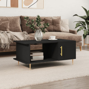 Coffee Table Black Engineered wood, Iron 35.4 x 19.7 x ...