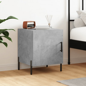 Bedside Cabinet Concrete Grey Engineered wood, Iron