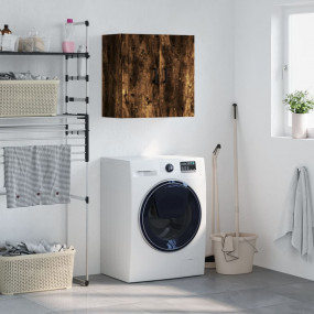 Wall Cabinet Smoked Oak Engineered Wood Medium Wall Cab...