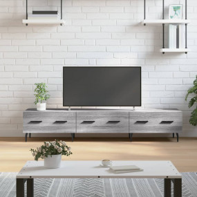 TV Cabinet Grey Sonoma Engineered wood, iron 59.1 in TV...