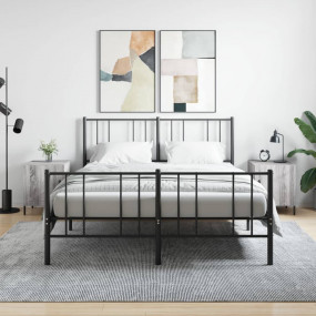 Bedside Cabinet Set of 2 Grey Sonoma Engineered wood, I...