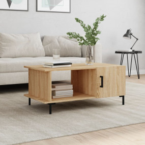 Coffee Table Sonoma Oak Engineered Wood, Iron Standard