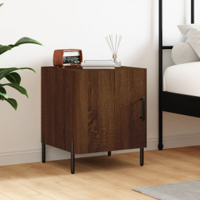 Bedside Cabinet Brown Oak Engineered Wood 15.7 x 15.7 x...